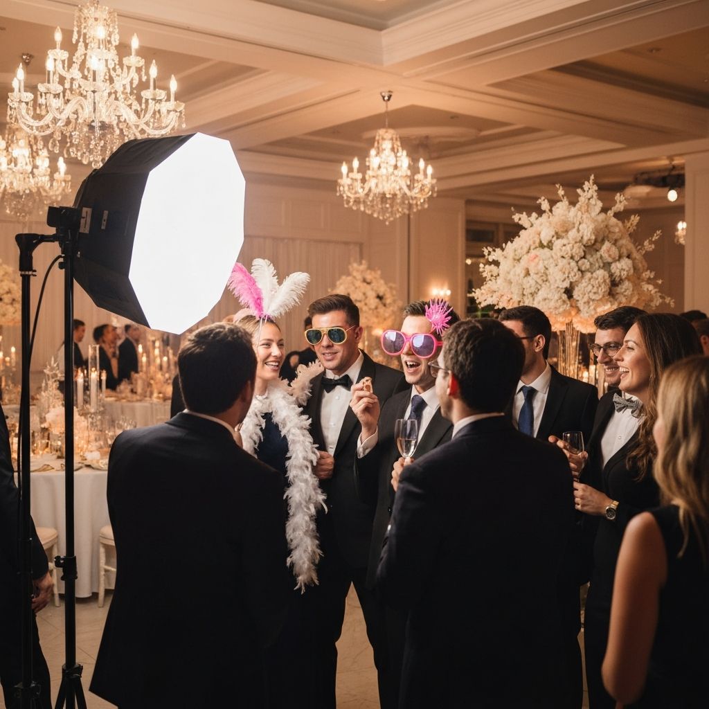 Premium photo booth at elegant wedding